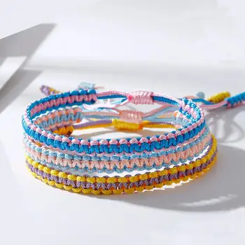 

Fashion Handmade Woven Thread Wrap Bracelet Simple Rope Knot Bracelet Macrame Bracelet for Men Women Girlfriends Gift Jewelry