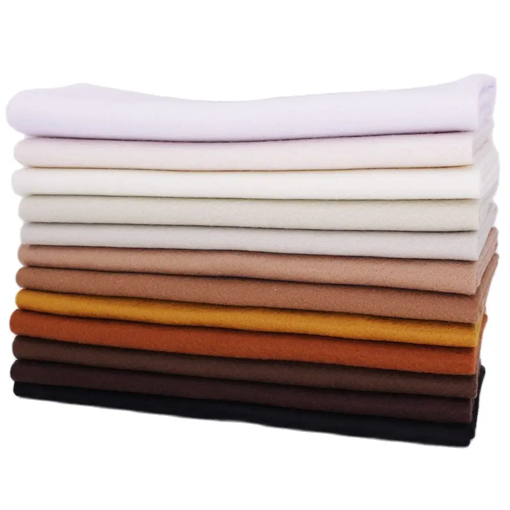 Polyester Non-Woven Felt Fabric 12 Pcs/Lot 25cmx28cm for DIY Sewing Material Toys Dolls Ornaments Cloth
