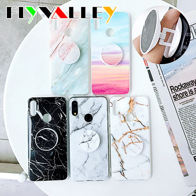 

for xiaomi redmi note 7 Case Marble Soft Cover For Funda Xiomi Mi 9 8 Lite Redmi K20 Note 5 7 6 Pro Phone Case Holder Stand
