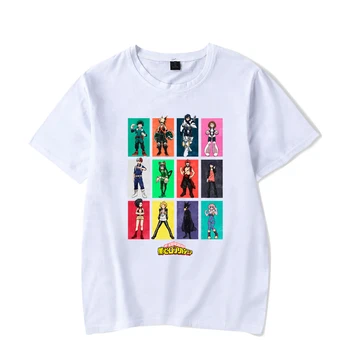 

2020 New Summer My Hero Academia T Shirt Cotton Men Women Anime Deku Print T-shirt O Neck Harajuku Tee Tops Teen Korean Clothing