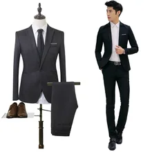 Men 'S Fashion Wedding Suits Prom Piece Groom Tuxedos Groomsmen Suit 2 Wholesale Supply Suit Set Men's Leisure