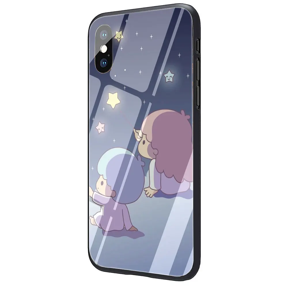 EWAU My Melody Little Две звезды чехол из закаленного стекла для телефона iPhone 11 Pro 6 6S Plus 7 8 Plus X XS XR XS Max - Цвет: G11