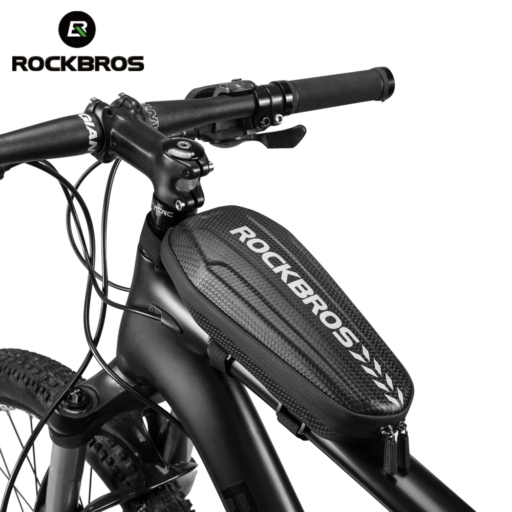 ROCKBROS велосипедная сумка жесткая оболочка передняя рама труба велосипедная сумка непромокаемая MTB Дорожная Складная седельная сумка Multil Передняя велосипедная сумка