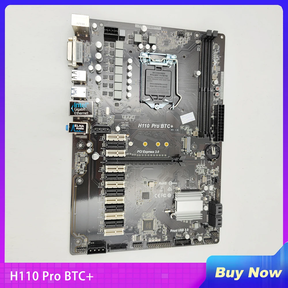 H110 Pro BTC + для материнской платы ASRock Mining LGA 1151 DDR4 32 Гб 13 PCIE Core i7/i5/i3 идеальный тест |