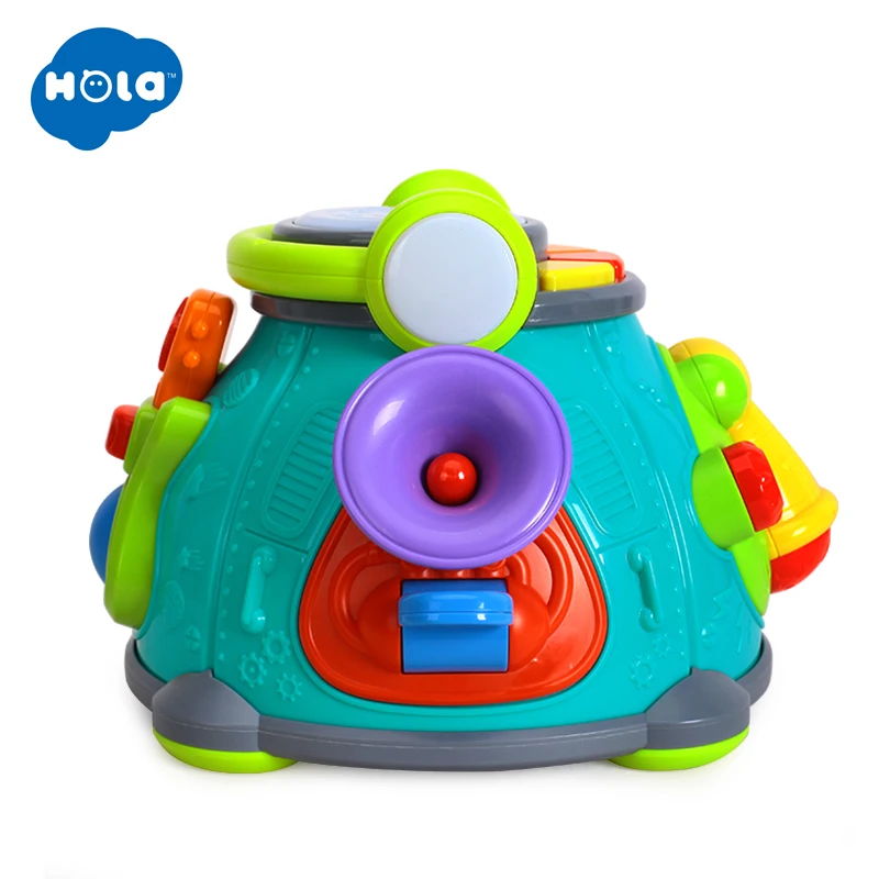 HOLA TOYS 3119 Детский Музыкальный барабан игрушки Обучающие развития музыкальная клавиатура пианино для детей Подарки
