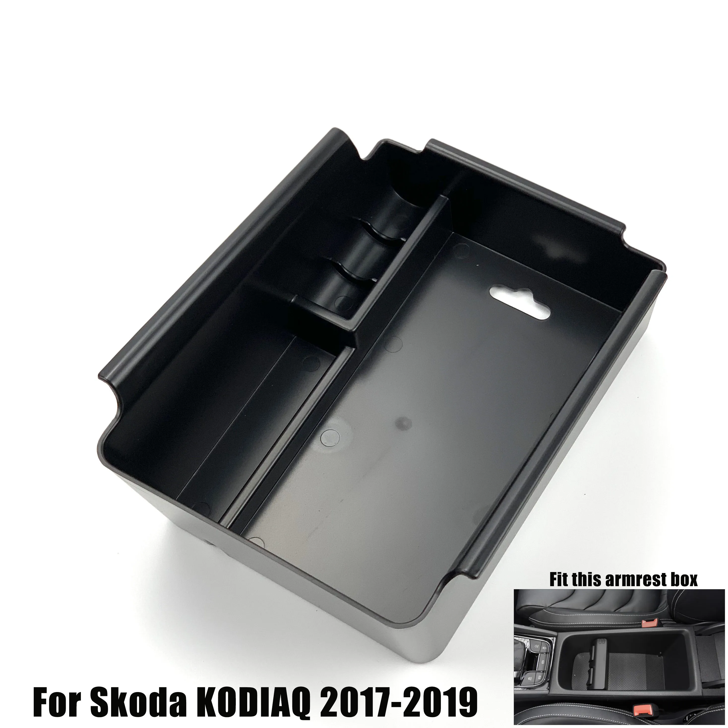 

Коробка для хранения в подлокотнике автомобиля для Skoda Superb, Octavia A7, KODIAQ, органайзер для центральной консоли, автомобильные аксессуары