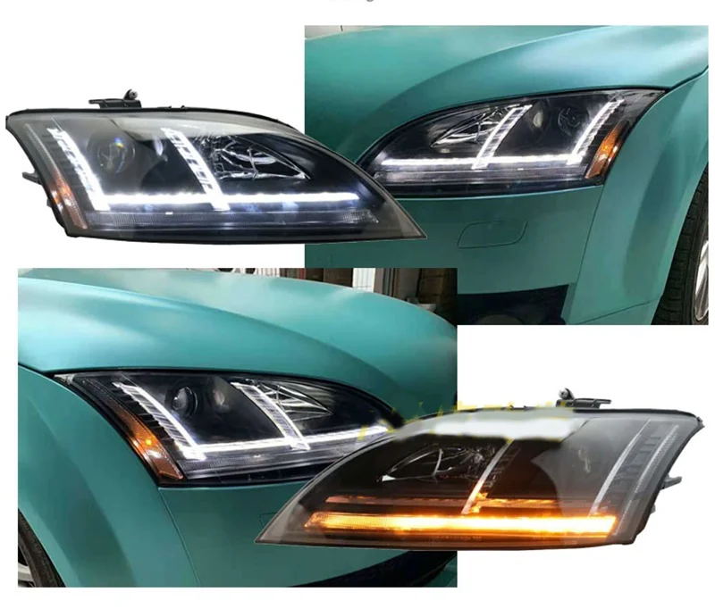 Стайлинга автомобилей светодиодные фары для автомобиля Audi TT фар 2006 2007 2008 2009 TT светодиодные лампы фар с динамический сигнал поворота