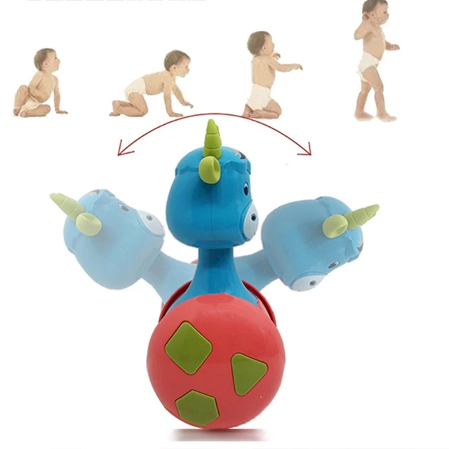 Music Teething Toy Handshake Tumbler Roly-Poly Interactive Rattle Toddler’s Kiddie Early Learning Shape Recognition Gift 2