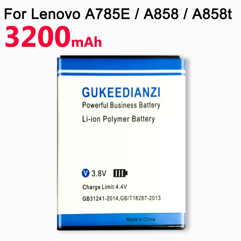 GUKEEDIANZI 3200 мАч BL225 батарея для lenovo A785E/A858/A858t запасная батарея для мобильного телефона