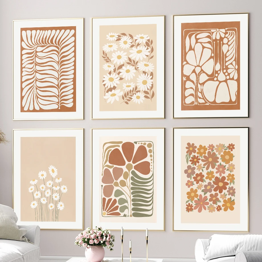 Wall Art Poster Floral Style Textures And Art/Canvas Print Home Decor 