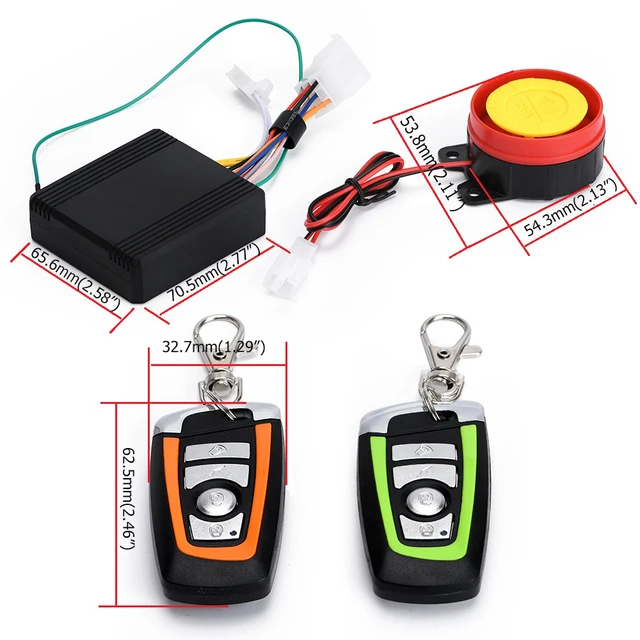 Universal Zwei-Weg Roller Motorrad Anti-theft Sicherheit Alarm System Motor  Start Fernbedienung Schlüssel HT-BJQ01/