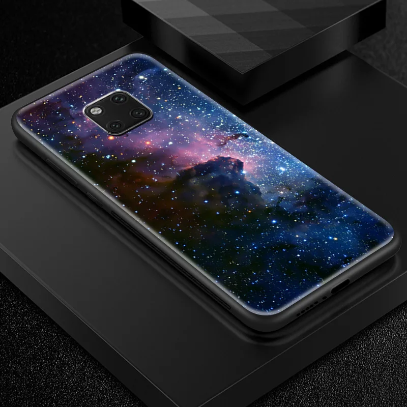 W104 Чехлы из закаленного стекла для huawei Enjoy 9s Honor 7A Pro 7C 7X 8A 8X9 10 Lite Magic 2 Play mate 20 Pro Nova2 3 4 Design Dark Shell - Цвет: W104