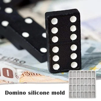 

Fondant Mould Chocolate Molds Candy Mould 28 Cavities Silicone Baking for Dominoes Shape QP2