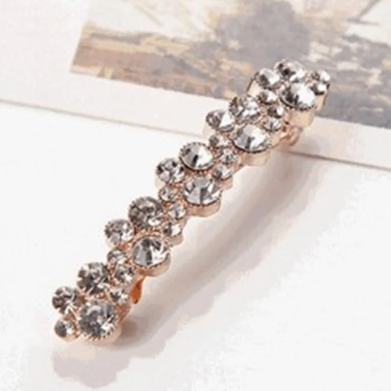 Fashion Geometric Crystal Pearl Women Hair Clips Headwear Accessories Shining Hairpins Hair Barrettes Decorations
