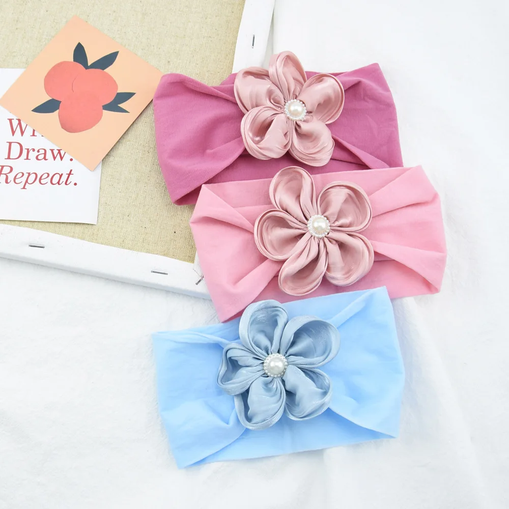 

24pc/lot Baby Nylon Headband Turban Sun Flower Newborn Baby Girl Headbands Elastic Kids Toddler Elastic Hairbands Baby Headwear