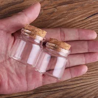 3pcs 20ml 37*40mm Candy bottles Glass Bottles with Cork Lids Spice Jars Potion bottles Glass vessels Glass Jars Storage Jars 1