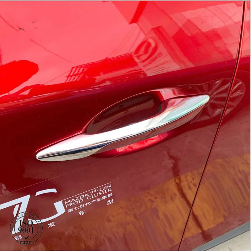 Автомобильные аксессуары ABS Хромированная дверная ручка Крышка отделка гарнир для Mazda