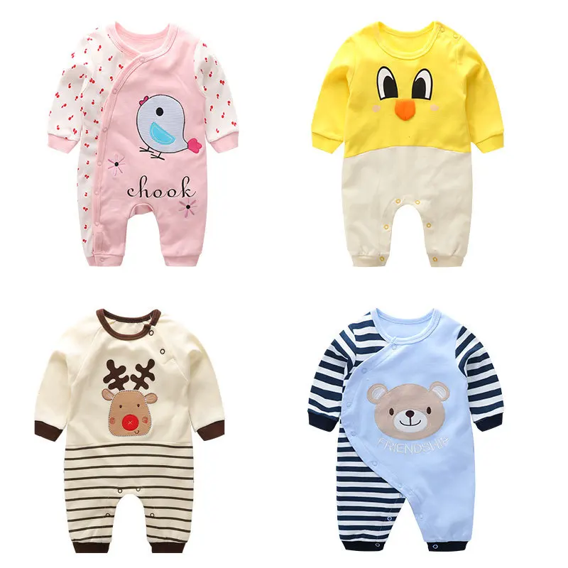 

Newborns Clothes Spring And Autumn Pure Cotton Baby Onesie 0 Men's 3 Air Conditioning Clothes 6 Thin Baby Girls Long-sleeve Jump