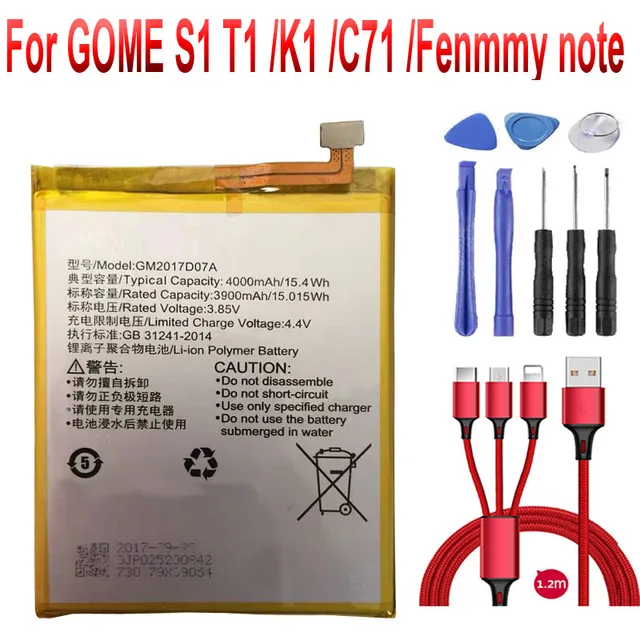 Battery For Gome S1 For Gome C71 For Gome Fenmmy Note For Gome K1 Battery Usb Cable Toolkit Mobile Phone Batteries Aliexpress