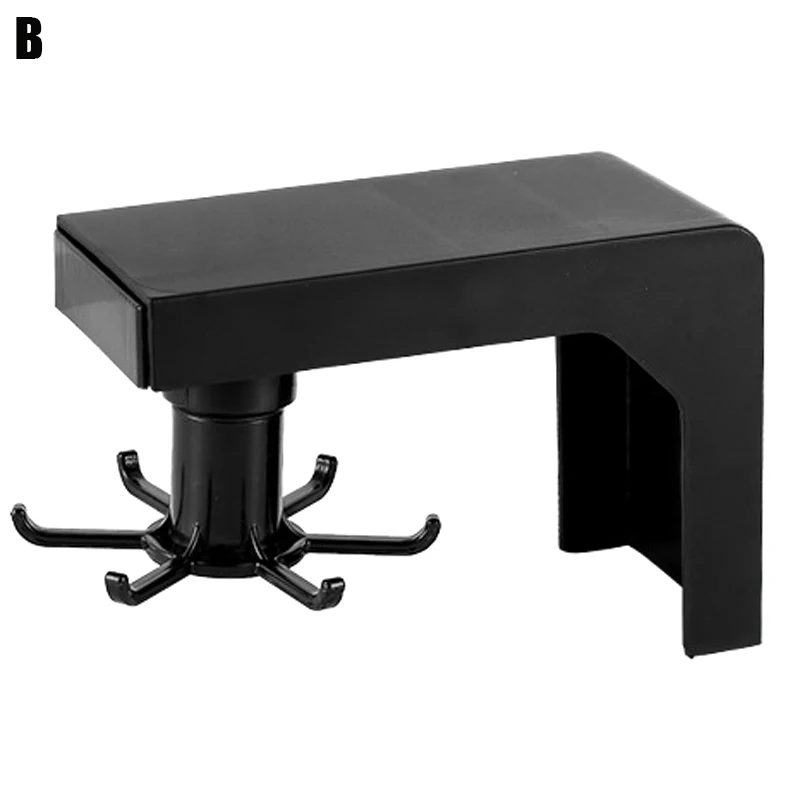 Kitchen Nail-free Rotating Shelf Telescopic Kitchen Shelf Storage Rack Hanger Wall-mounted Rack DNJ998