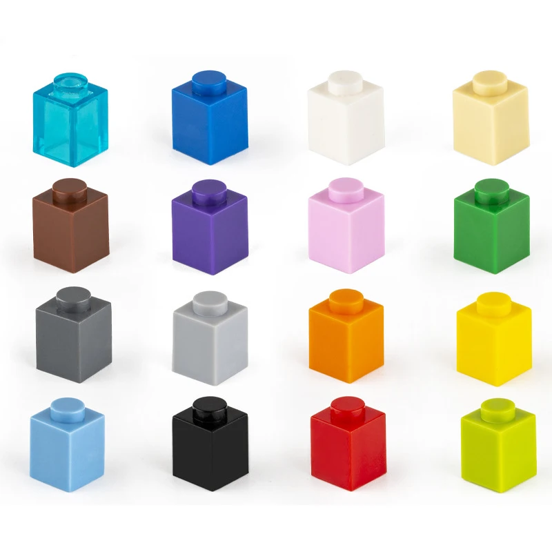 200pcs DIY Building Blocks Thick Figures Bricks 1x1 Dots Educational Creative Compatible With 3005 Plastic Toys for Children