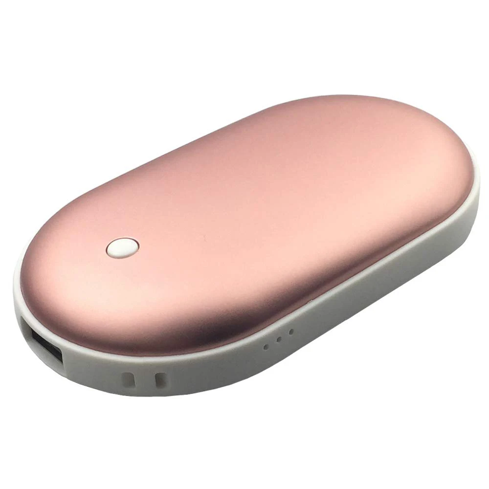 5200 мА/ч мини-грелка для рук, usb зарядка, карманный 5 В/2 А, внешний аккумулятор для телефона, долговечный портативный зимний удобный нагреватель для тела, ручной нагреватель - Цвет: Rose Gold