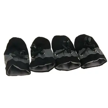 

4Pcs/Set Winter Warm Shoes for Dogs puppy Dog Boots Sneakers Anti-slip Pet Booties Dog Supplies S- XXL