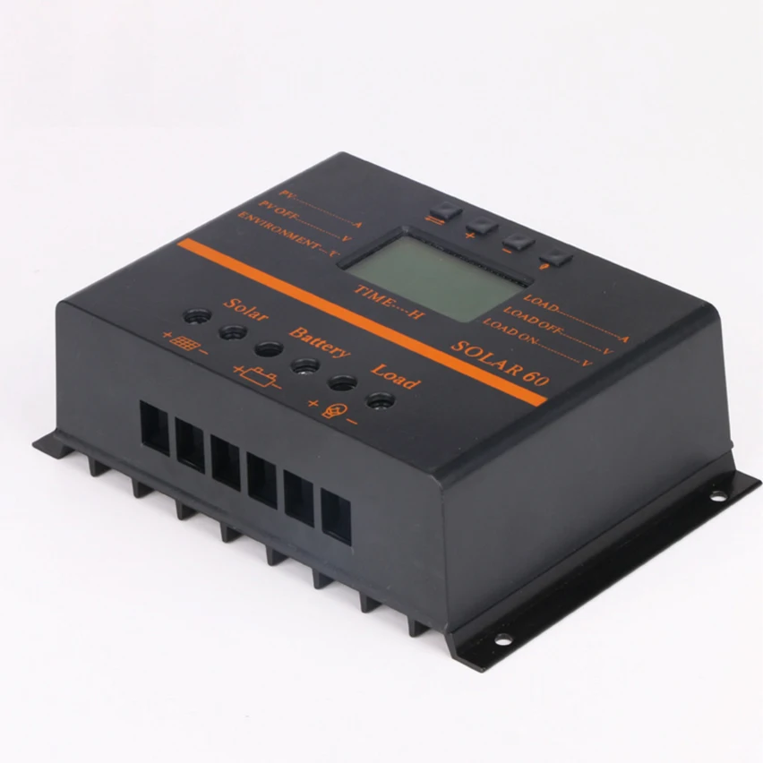 Солнечный контроллер 40A 50A 60A 80A 12Vdc 24Vdc солнечная панель регулятор заряда батареи USB 5 в ЖК-дисплей контроллер