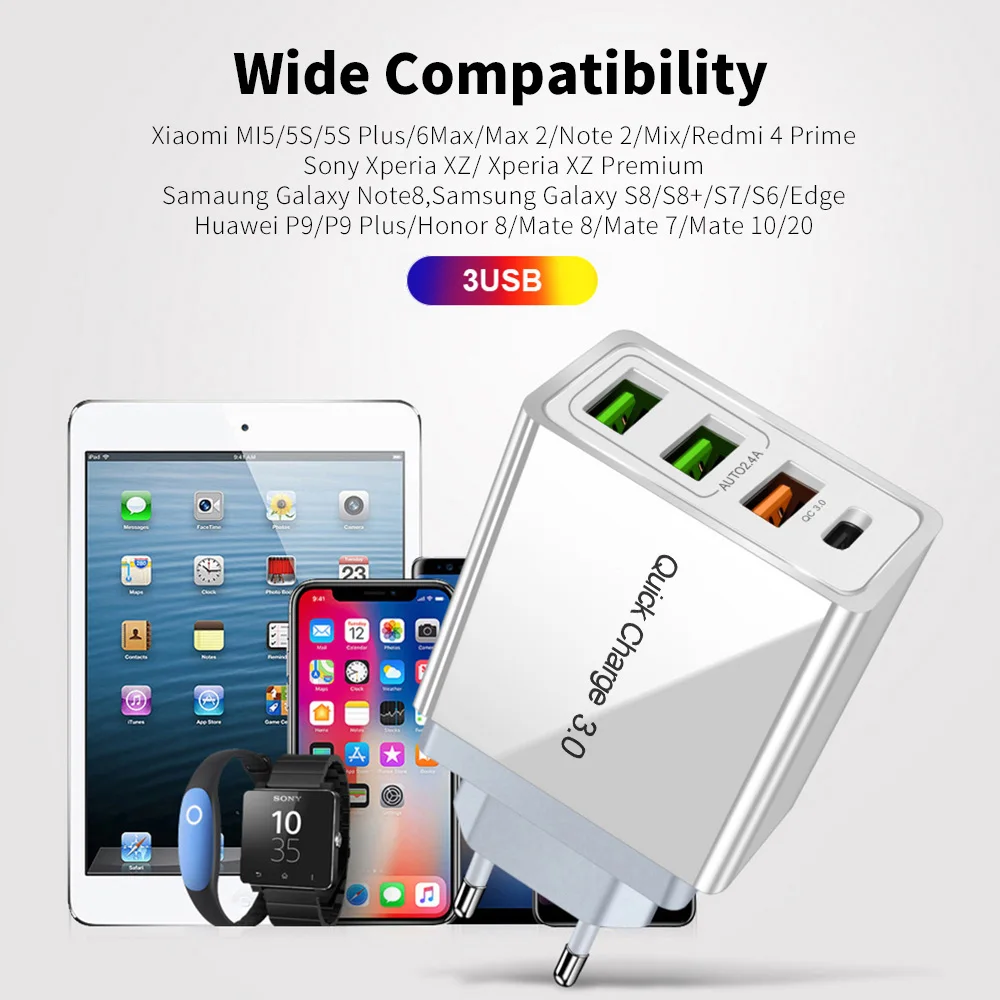 Udyr Quick Charge 4,0 3,0 QC PD зарядное устройство 36 Вт QC4.0 QC3.0 usb type C быстрое зарядное устройство для iPhone 11 X Xs 8 Xiaomi Phone PD зарядное устройство