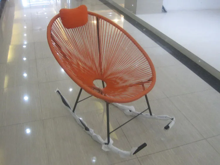Красочное кресло из ротанга, кресло-качалка, креативный Балконный шезлонг, уличное садовое кресло siesta