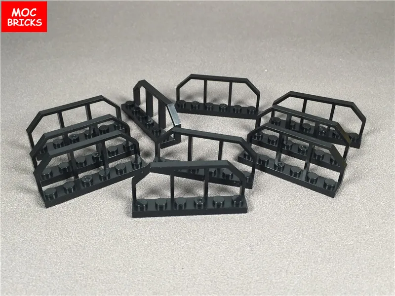 10pcs/lot Black Plate Modified 1 x 6 2 with Train Wagon End fit 6583 Building Blocks Figure DIY Toys Dolls children gifts | Игрушки и