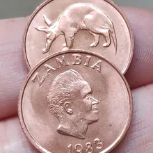17,5 мм Замбия, настоящая монета, оригинальная коллекция