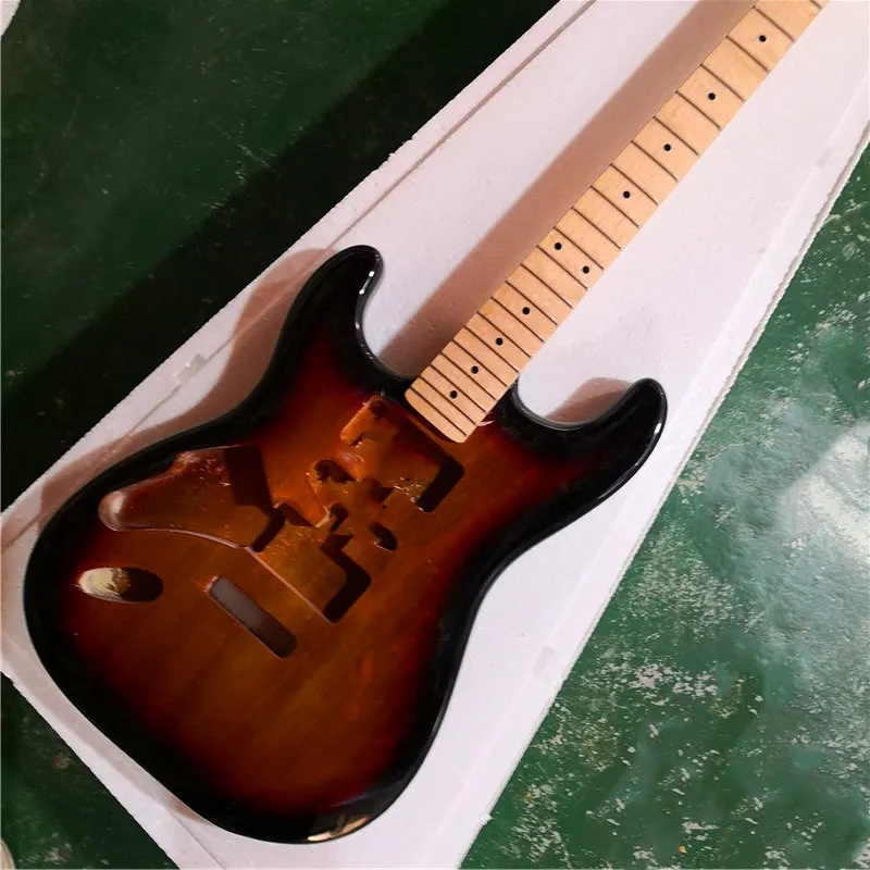 Сделано в Китае Профессиональная Гитара полуобработанная, ST шеи гитары тела полуобработанная электрогитара, вы можете настроить цвет