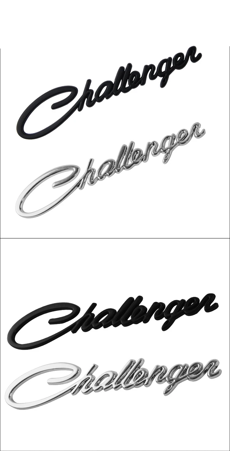 Автомобильная 3D металлическая эмблема, значок, наклейка для Dodge Challenger, модель автомобиля, задний хвост, багажник, буква, логотип, хромированные наклейки, аксессуары