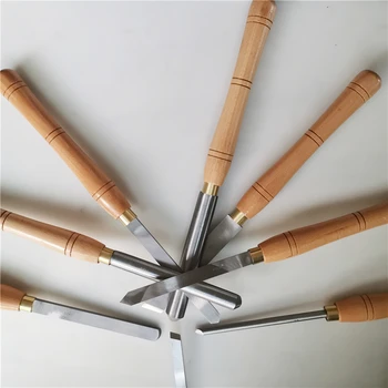 Buy 8pcs/set High Speed Steel Lathe Cutter Tools Wood Lathe Tool Holder Lathe Chisel Wood Turning Tools Woodworking Tool