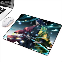 Tapete de rato anime mousepad gamer demon slayer kimetsu não yaiba grande mousepepad gamers acessórios computador jogos hololive diy