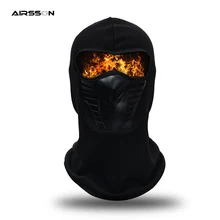 冬の屋外ネックフルフェイスマスク暖かいクイックドライ防風フリース保護帽子スキーヘルメットキャップサイクリング自転車アクセサリースポーツ(China)