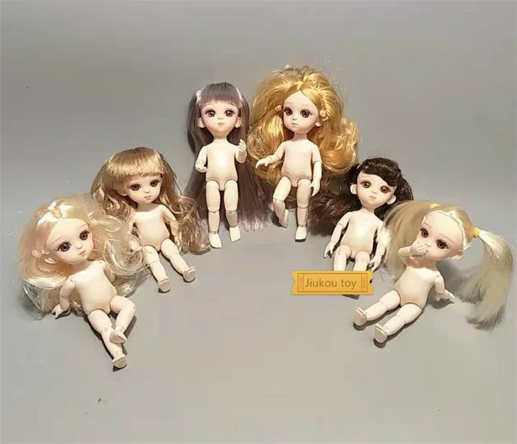 16 сантиметров Bjd мини-маленькая кукла Eva для изменения лица макияж 3d стеклянный глаз 13 шарнирных кукол тело модная игрушка для девочек подарок