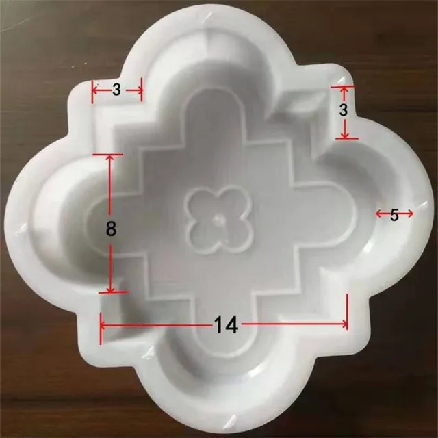 Egy Két Készlet Műanyag Beton Út Útját Készíti A Burkolat Penész Diy 3D Virágmintás Tégla Burkolatformák - Image 6