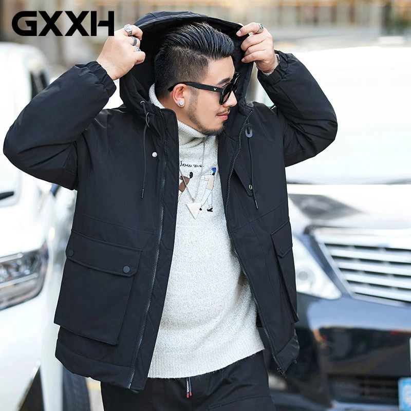 GXXH, новинка, мужские зимние толстые теплые парки, куртка, мужские куртки с капюшоном, мужская повседневная стеганая куртка, верхняя одежда, мягкая брендовая одежда, мужские парки
