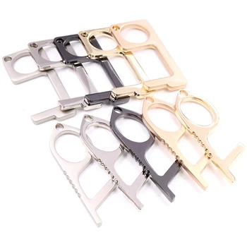 

1PCS Hygiene Hand Antimicrobial EDC Door Opener & Stylus Portable Press Elevator Tool Door Handle Key Keychain Outdoor
