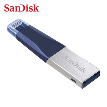 

Original SanDisk USB Flash Drive iXPand OTG Lightning Pen Drive 64gb/128gb/256gb U Disk USB 3.0 Metal Pendrive U Disk For iPhone