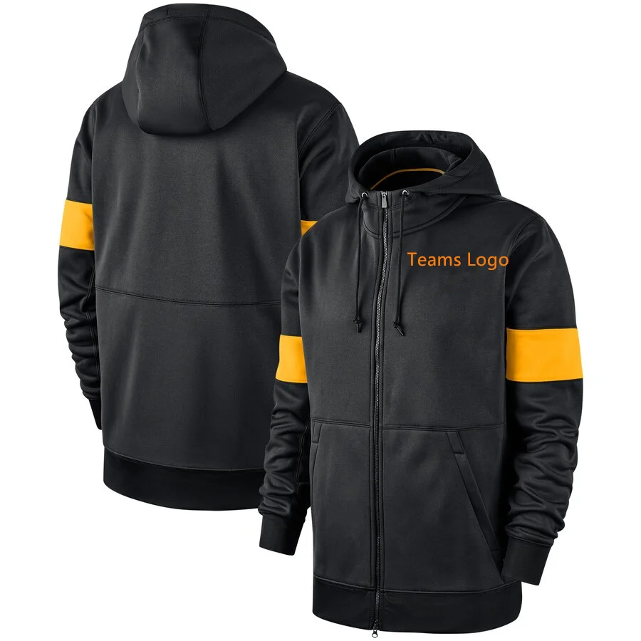 

Custom Size S-4XL Sideline Performance Full-Zip Hoodie Front pouch pocket Men's Hoodies Sweatshirt Free shipping