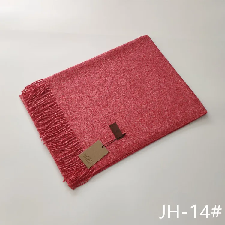 Watermelon red Зимний модальный однотонный кашемировый шарф, женские шали, женские накидки, роскошный шерстяной пашминовый палантин, Дамское одеяло, накидка хиджаб - Цвет: Watermelon red