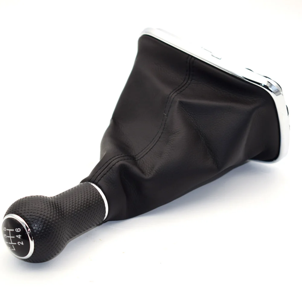 New 12mm 5 / 6 Speed Car Gear Shift Knob Lever Shifter Gaitor Boot for 1999-2004 Golf 4 IV MK4 R32 Bora MT