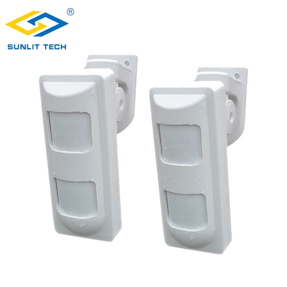 2pcs Wired Dual PIR+Microwave Motion Sensor Detector Outdoor Waterproof Pet Friendly/Wide Angle/Curtain Sensor for Home Alarme
