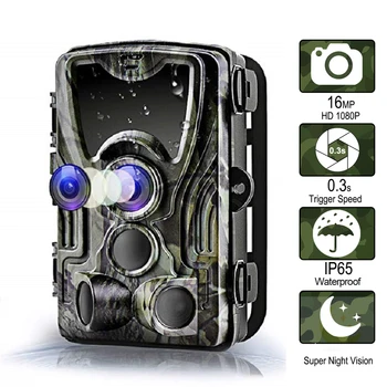 

1080P Hunter Moniter Camera HC-801A Hunting Camera 16MP 32GB/64GB Trail Camera Photo Traps 0.3s Trigger Time 850nm Wild Camera