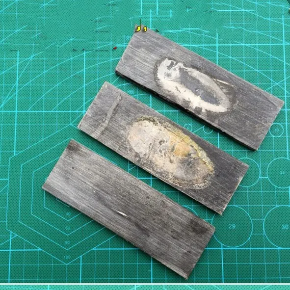 Natural Black Water Horns Slice, Carving Board, Knife Handle Patch, 120x40x6mm, 1Pc