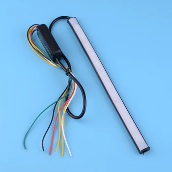 

PVC 22cm 12V 0.1A Motorcycle Universal Sequential Switchback Flowing LED Tail Brake Turn Signal Strip Lights