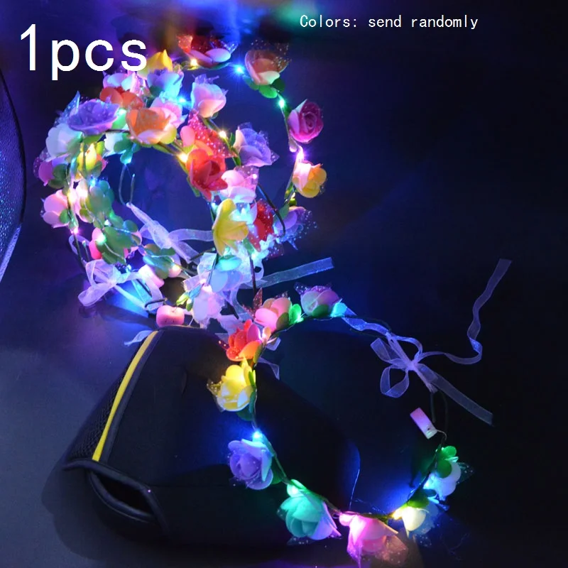 1pcs Хэллоуин Рождество светодиодный светильник Королева Костюм принцессы для костюмированного представления юбка вечерние фестиваль тиара Корона скипетр неоновая светящаяся сценическая одежда - Цвет: 1pcs